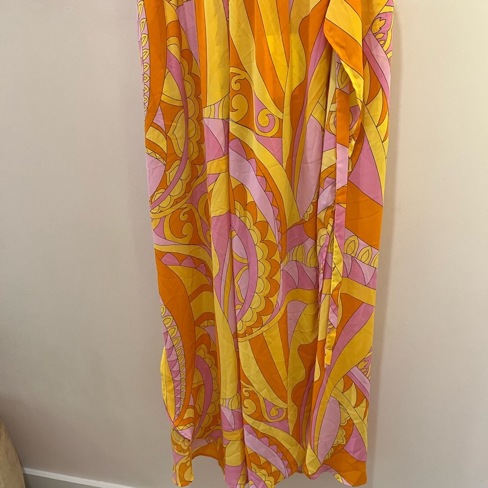 Vibrant Orange and Pink Patterned pants